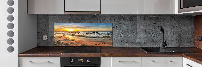 Panel lacobel Zachód słońca plaża