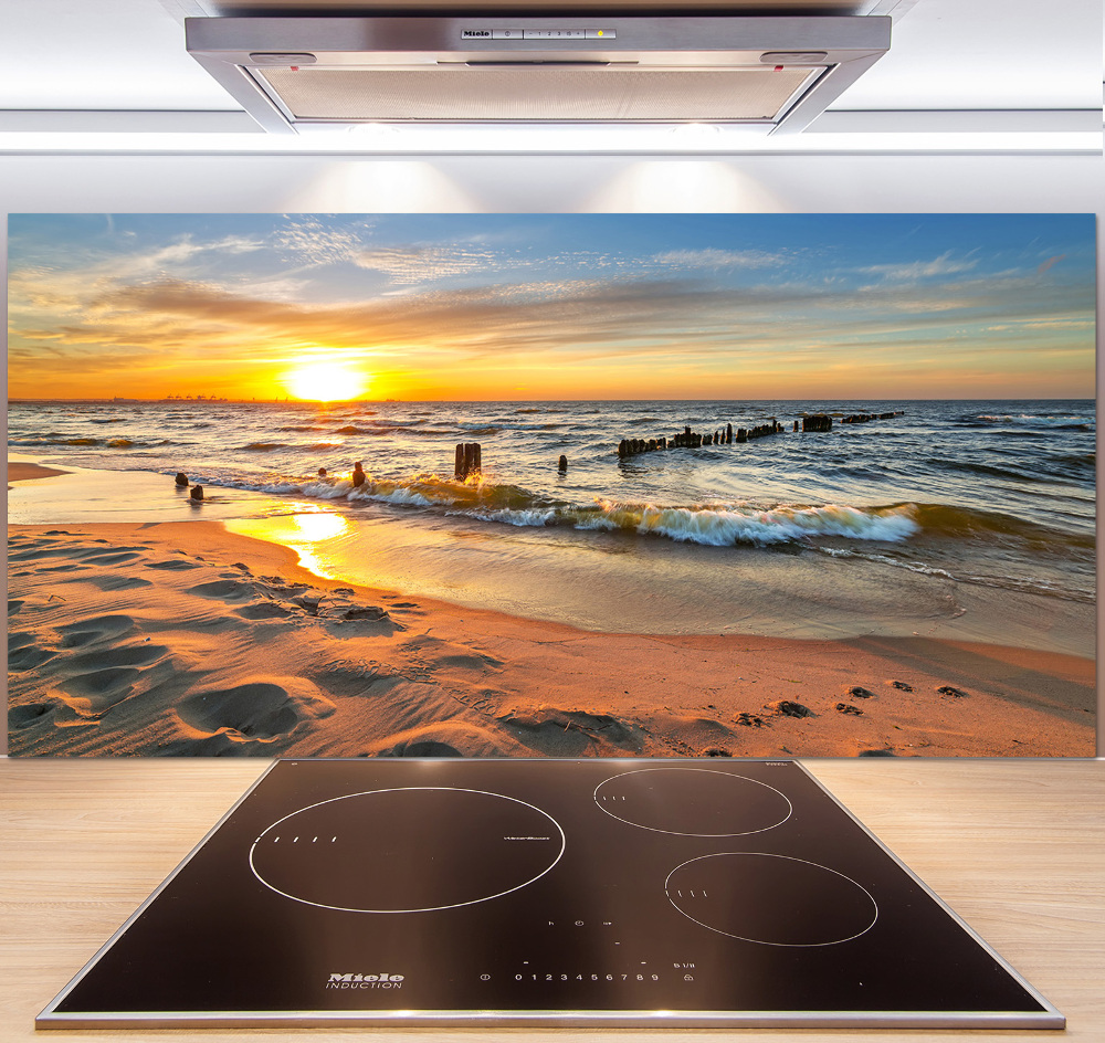 Panel lacobel Zachód słońca plaża