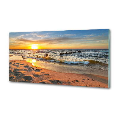 Panel lacobel Zachód słońca plaża