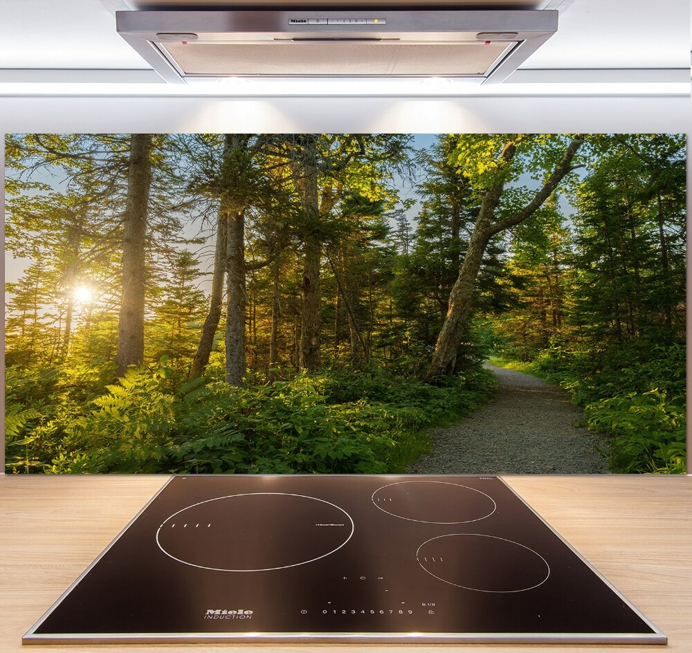 Panel szkło hartowane do kuchni Las