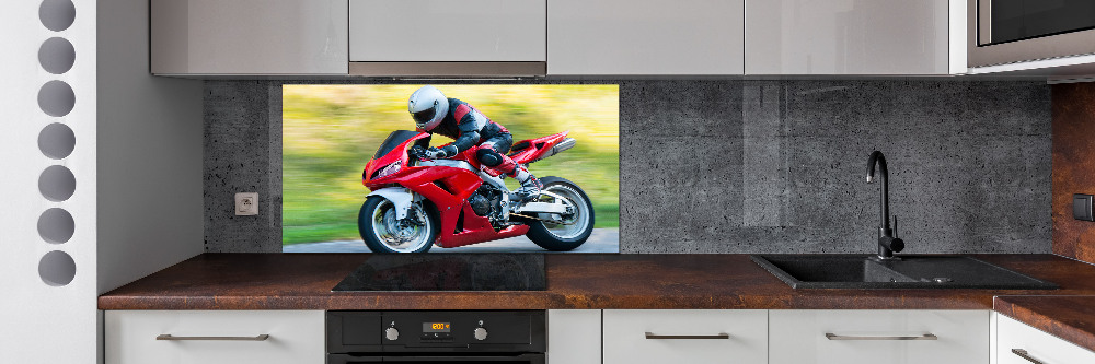Panel między meble w kuchni Motocykl