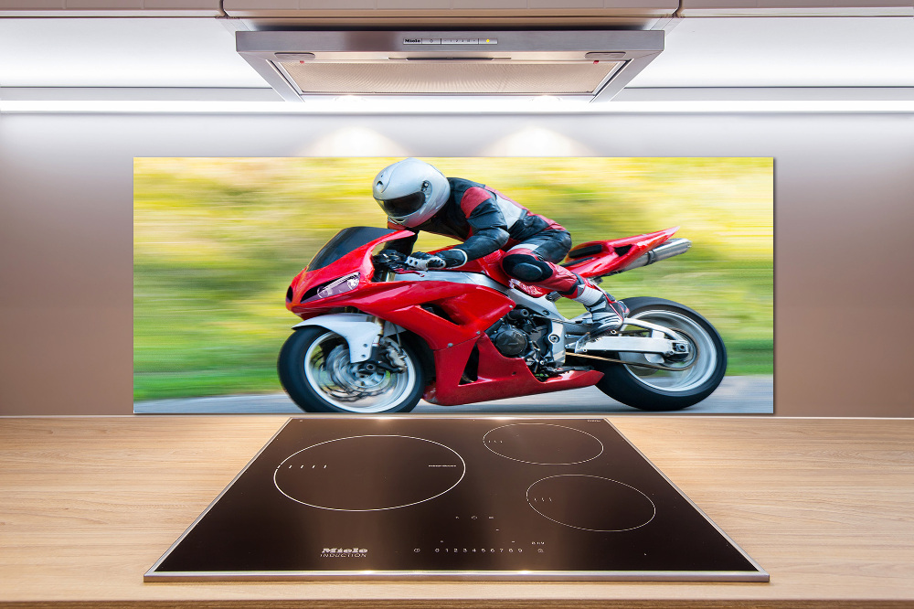 Panel między meble w kuchni Motocykl