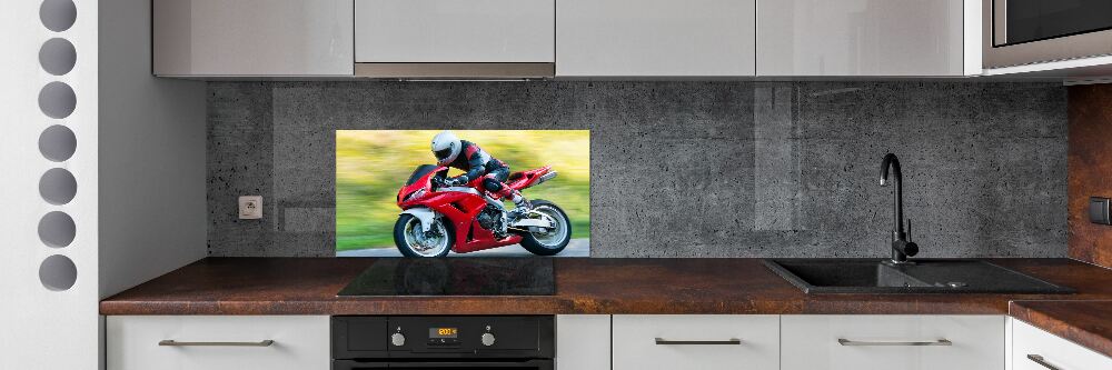 Panel między meble w kuchni Motocykl