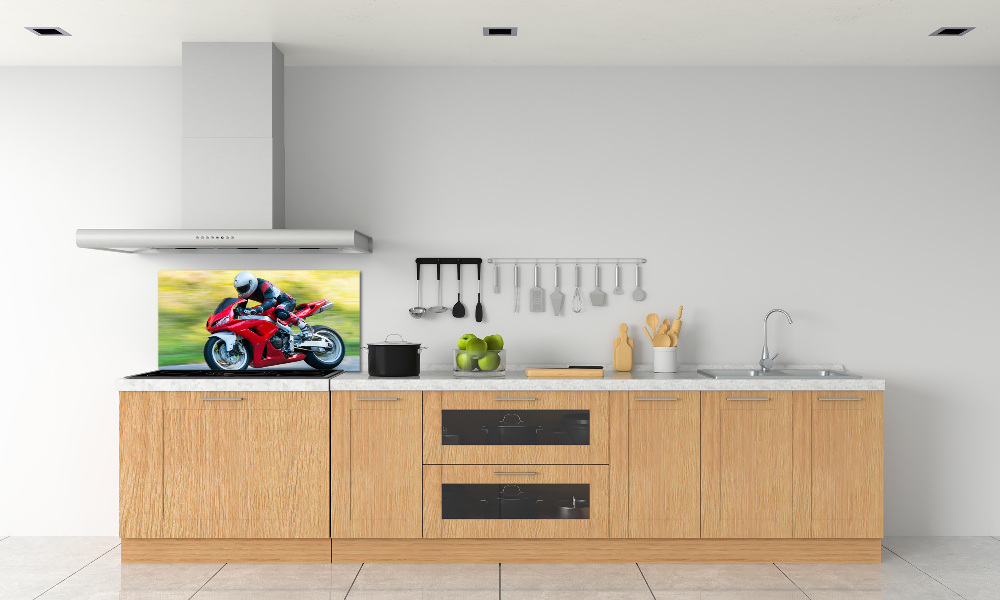 Panel między meble w kuchni Motocykl