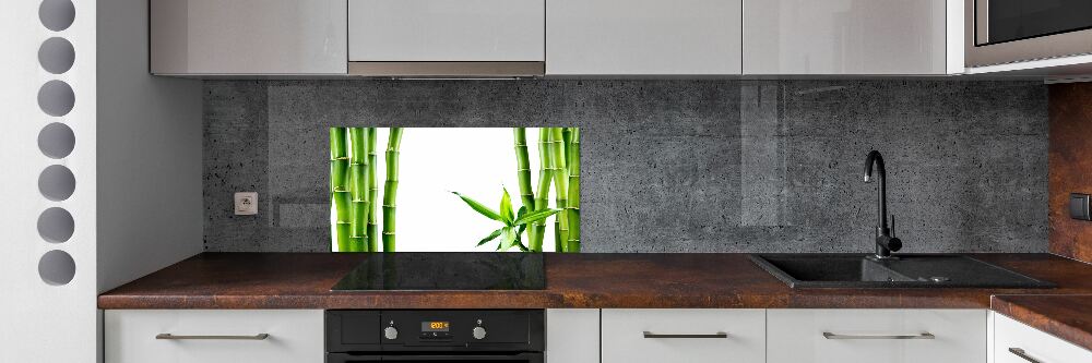 Panel szklany do kuchni Bambus