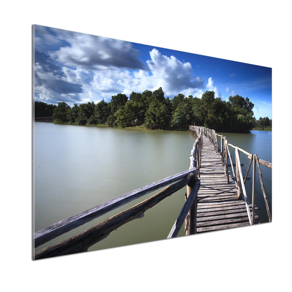 Panel do kuchni Drewniany most