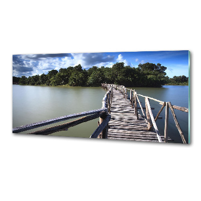 Panel do kuchni Drewniany most