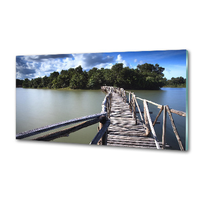 Panel do kuchni Drewniany most