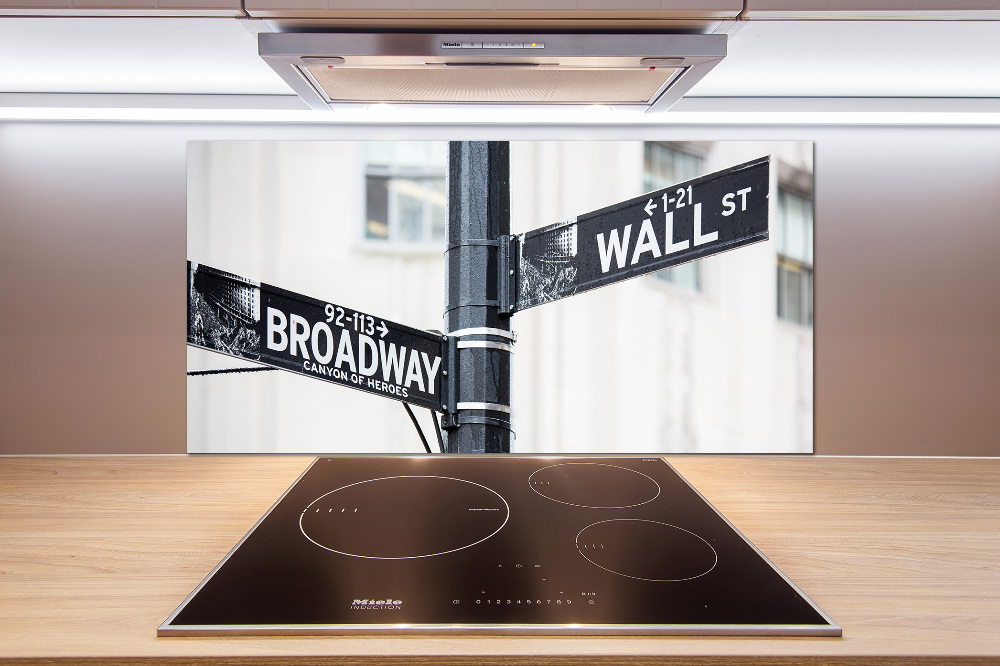 Panel do kuchni Wall street znak