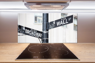 Panel do kuchni Wall street znak