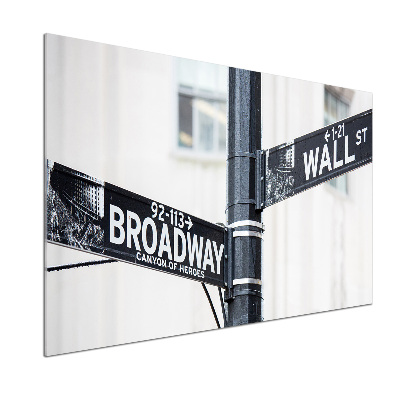 Panel do kuchni Wall street znak