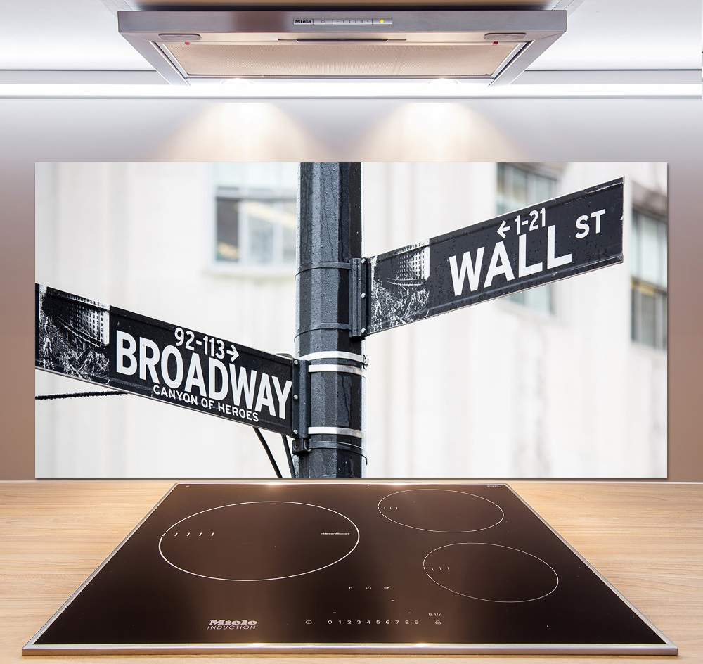 Panel do kuchni Wall street znak