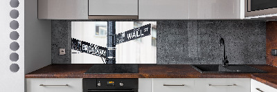 Panel do kuchni Wall street znak