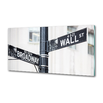 Panel do kuchni Wall street znak