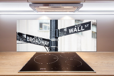 Panel do kuchni Wall street znak