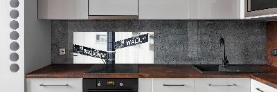 Panel do kuchni Wall street znak