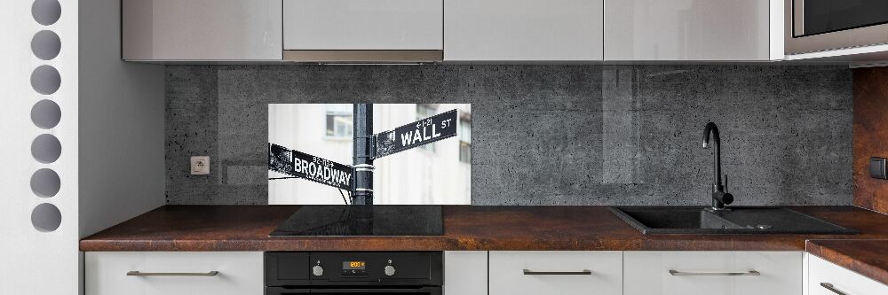 Panel do kuchni Wall street znak