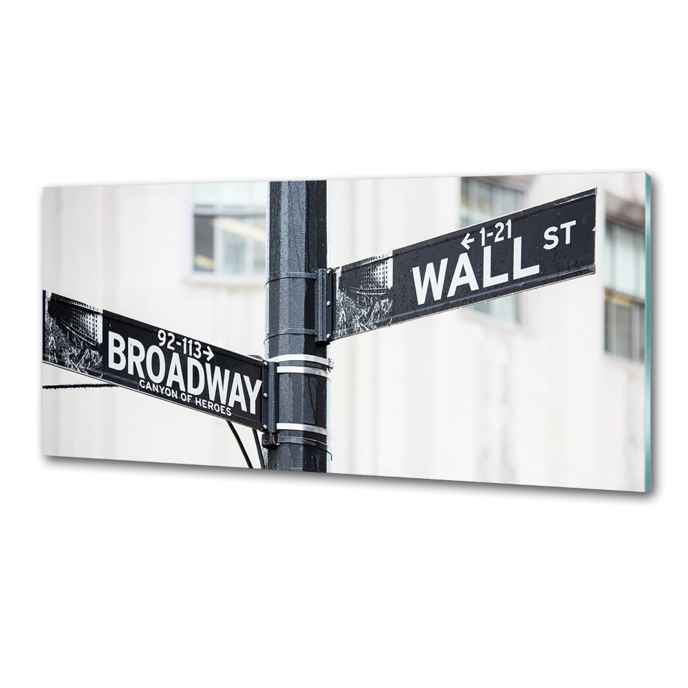 Panel do kuchni Wall street znak