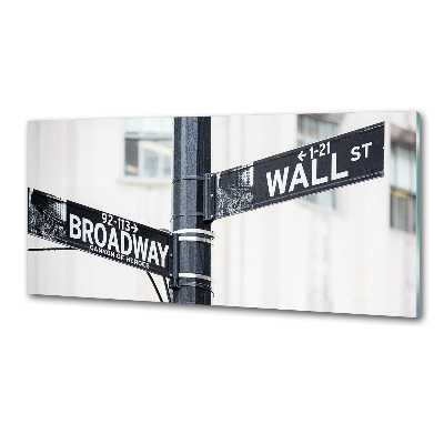 Panel do kuchni Wall street znak
