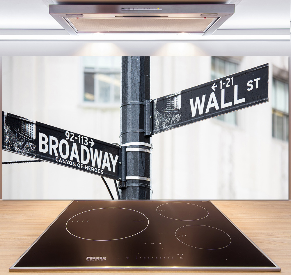 Panel do kuchni Wall street znak