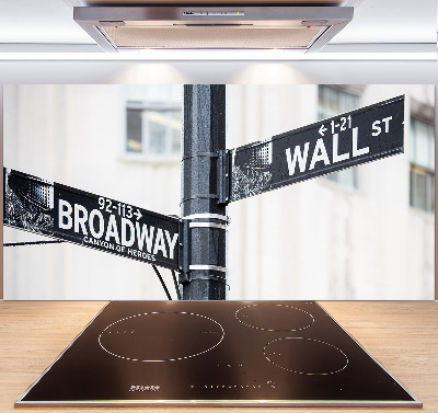 Panel do kuchni Wall street znak