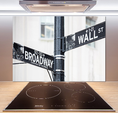 Panel do kuchni Wall street znak