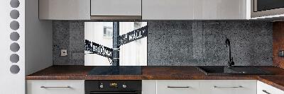 Panel do kuchni Wall street znak