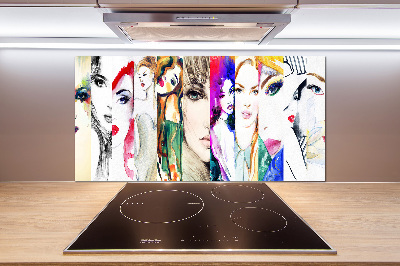 Panel do kuchni Kobiece portrety