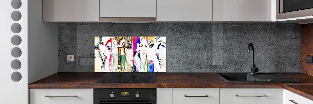 Panel do kuchni Kobiece portrety