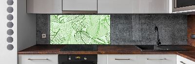 Panel dekor szkło Liście wzór