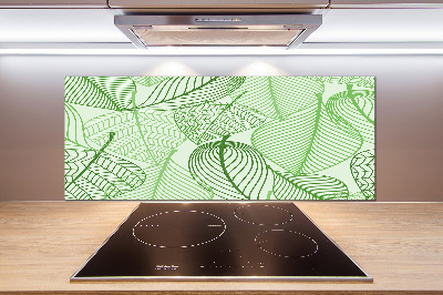 Panel dekor szkło Liście wzór