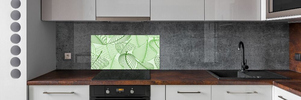 Panel dekor szkło Liście wzór
