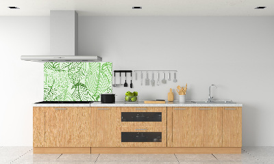 Panel dekor szkło Liście wzór