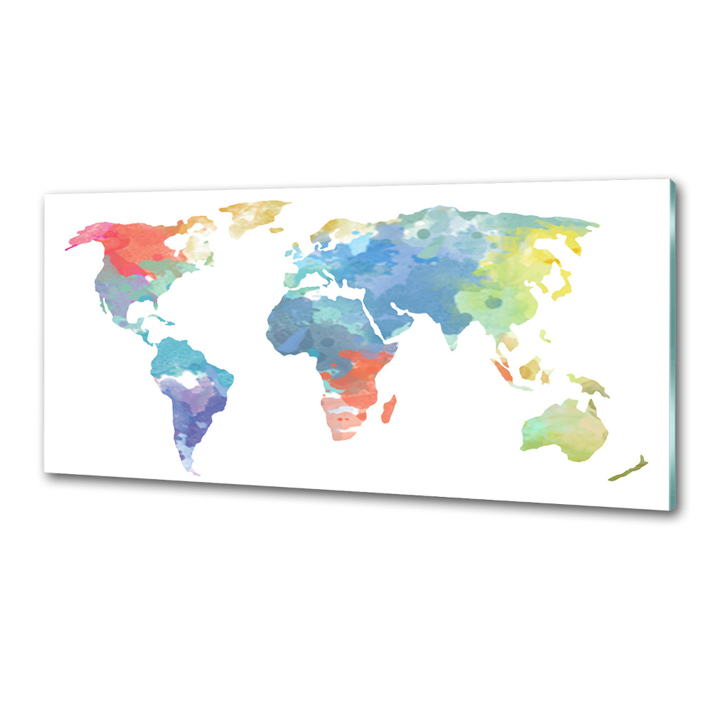 Panel dekor szkło Mapa świata
