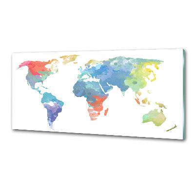 Panel dekor szkło Mapa świata