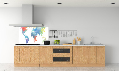 Panel dekor szkło Mapa świata