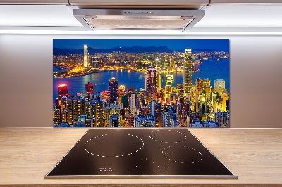 Panel do kuchni Hongkong nocą