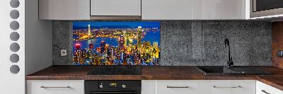 Panel do kuchni Hongkong nocą