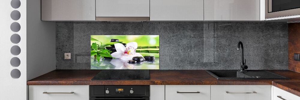 Panel między meble w kuchni Orchidea