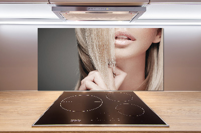 Panel do kuchni Piękna blondynka