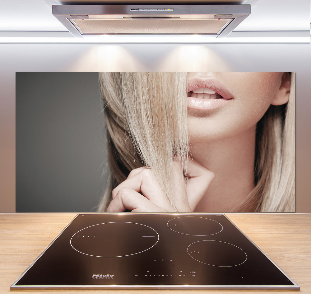 Panel do kuchni Piękna blondynka