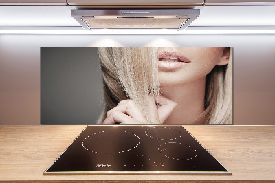 Panel do kuchni Piękna blondynka