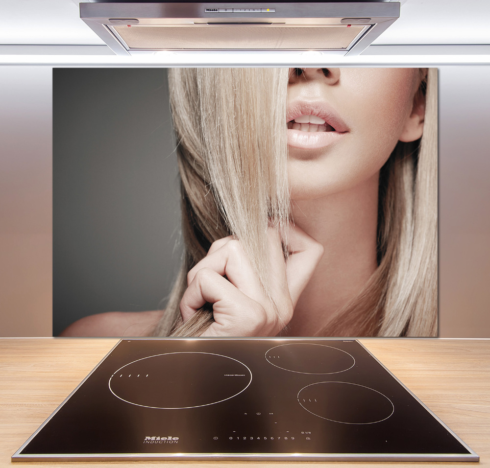 Panel do kuchni Piękna blondynka