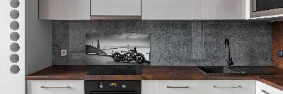 Panel między meble w kuchni Motocykl