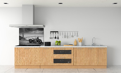 Panel między meble w kuchni Motocykl