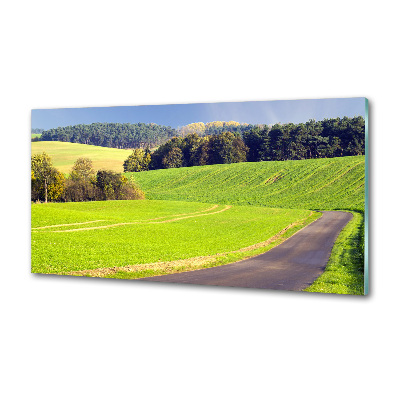 Panel dekor szkło Polna droga