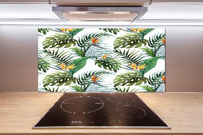 Panel do kuchni Tropikalne kwiaty