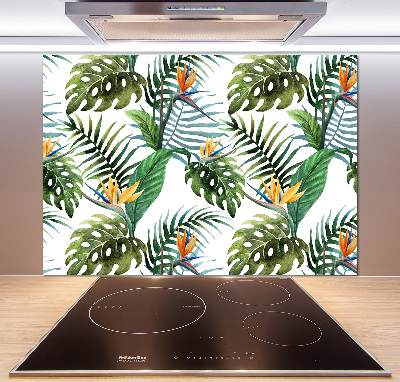 Panel do kuchni Tropikalne kwiaty