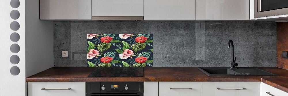 Panel do kuchni Tropikalne kwiaty