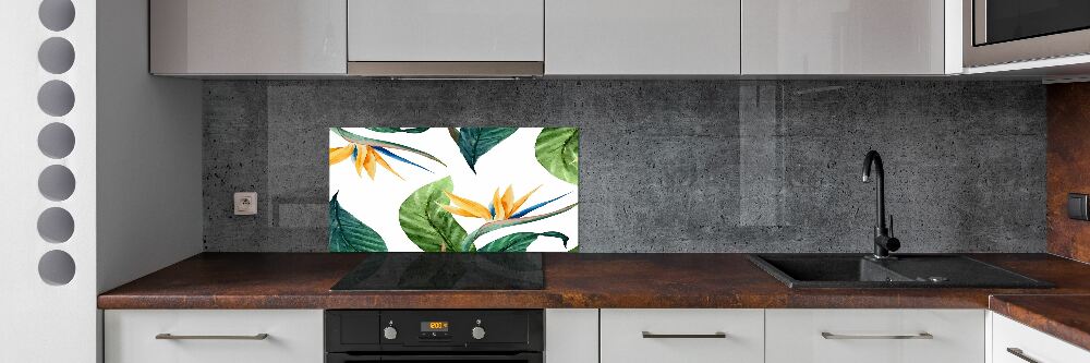 Panel do kuchni Tropikalne kwiaty